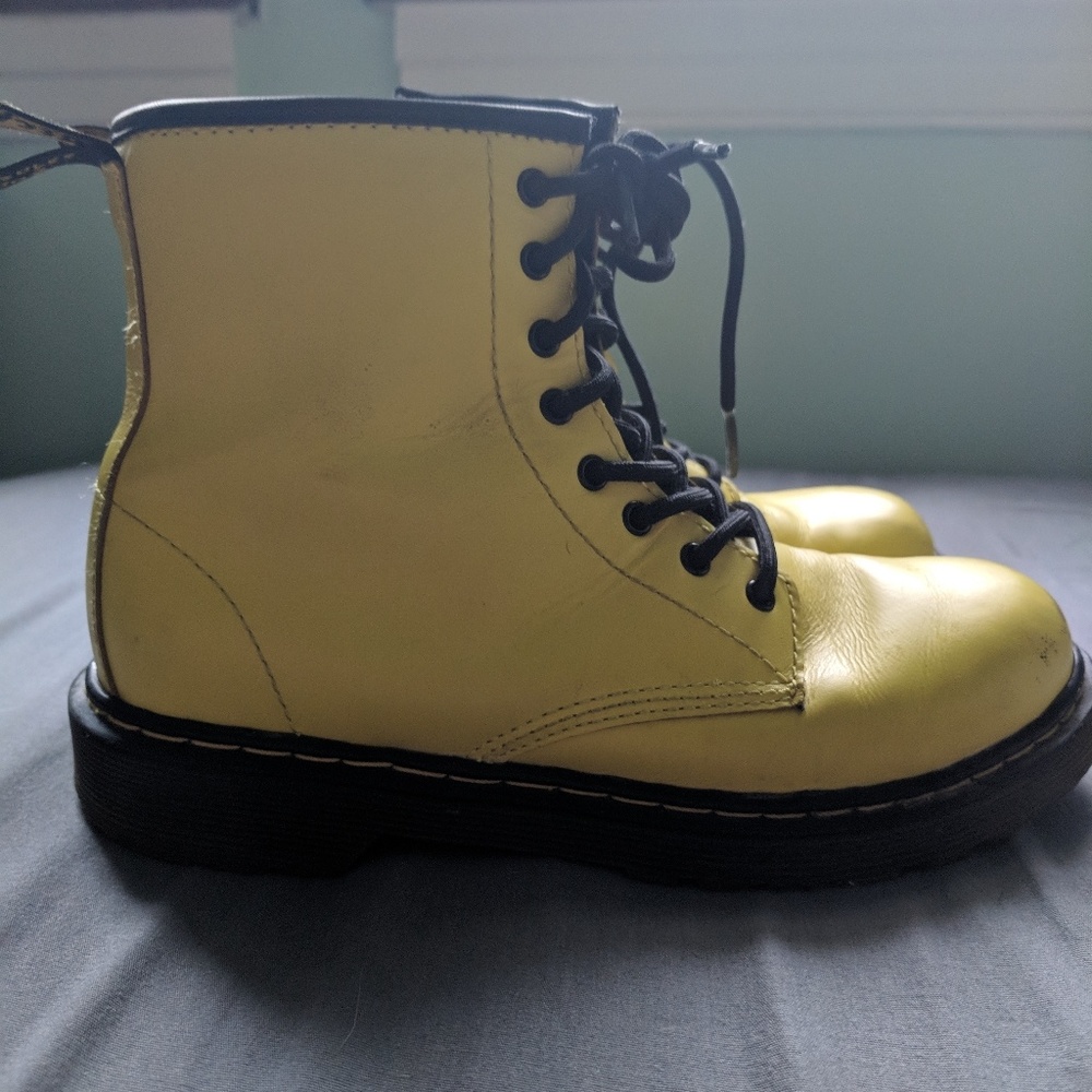 bright yellow dr. Martens